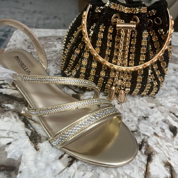 Neiman Marcus Rhinestone Black Sparkly Gemstone Bag - Picture 2 of 4